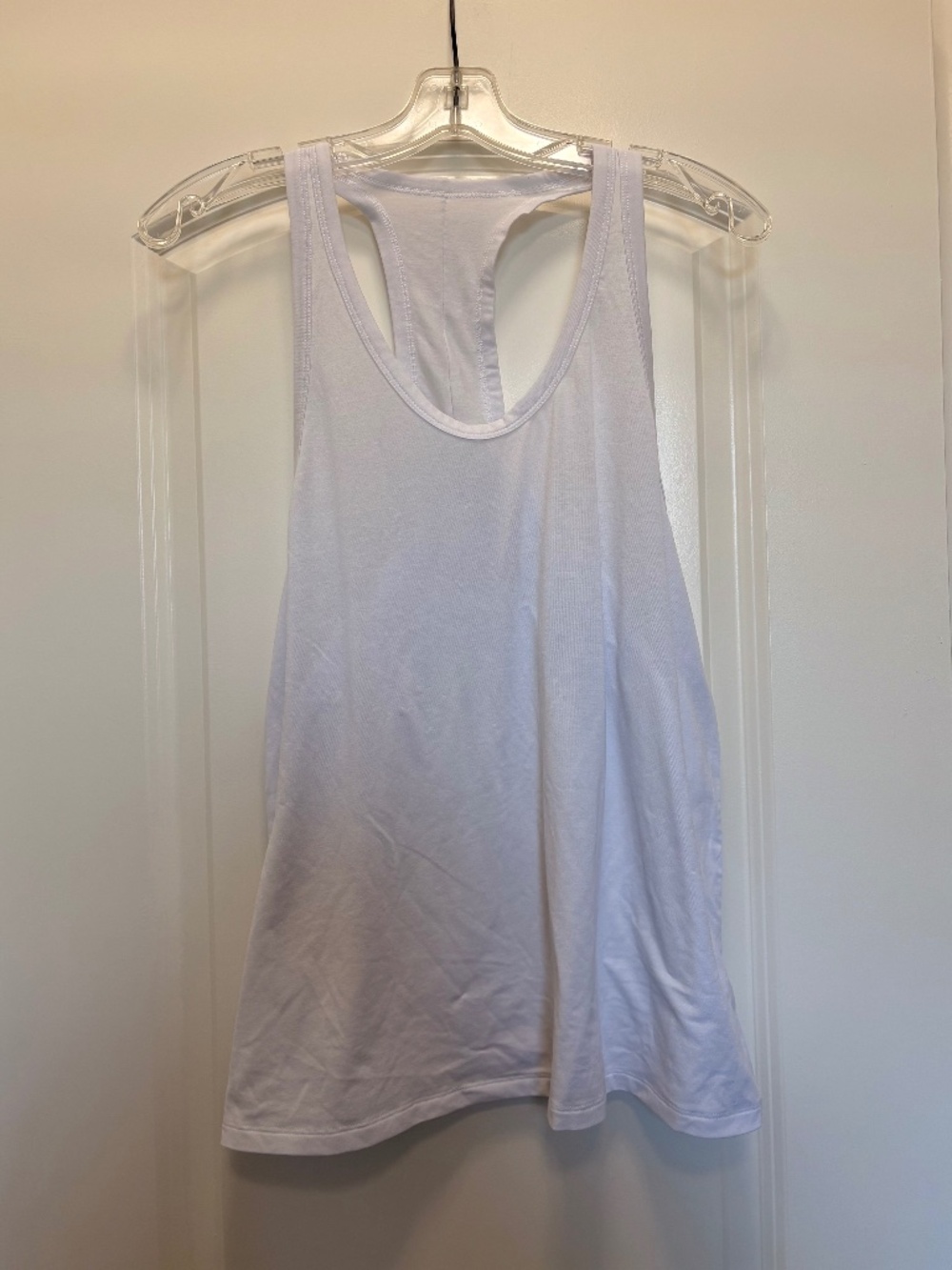 Alo Yoga white racer back tank top